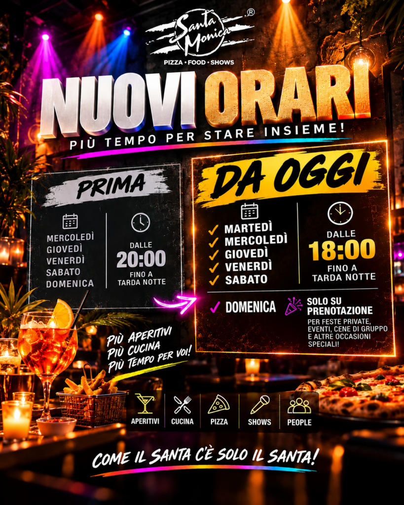 Nuovi Orari Santa Monica