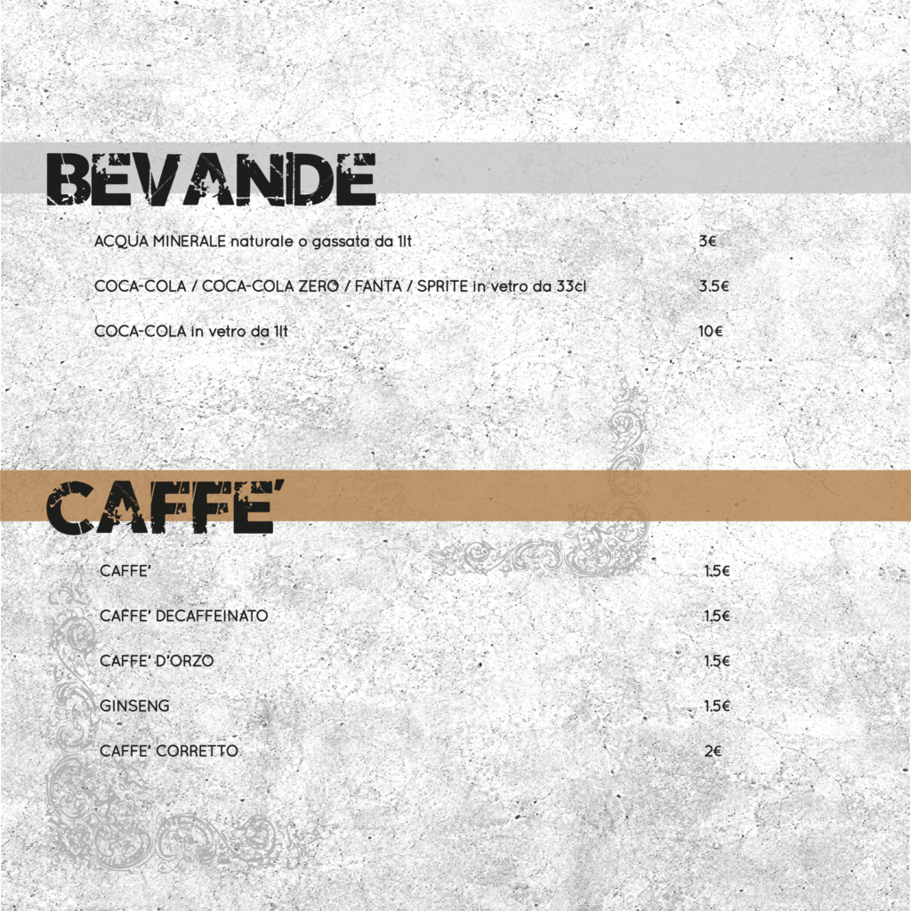 Bevande e Caffè Bevande e Caffè