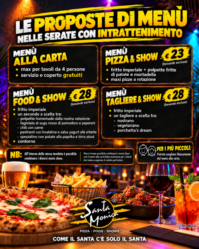Menù intrattenimento